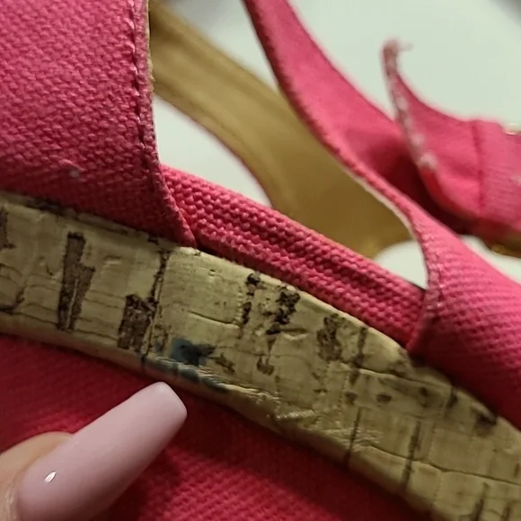 Liliana peace-15 hot pink wedges - Picture 9 of 11